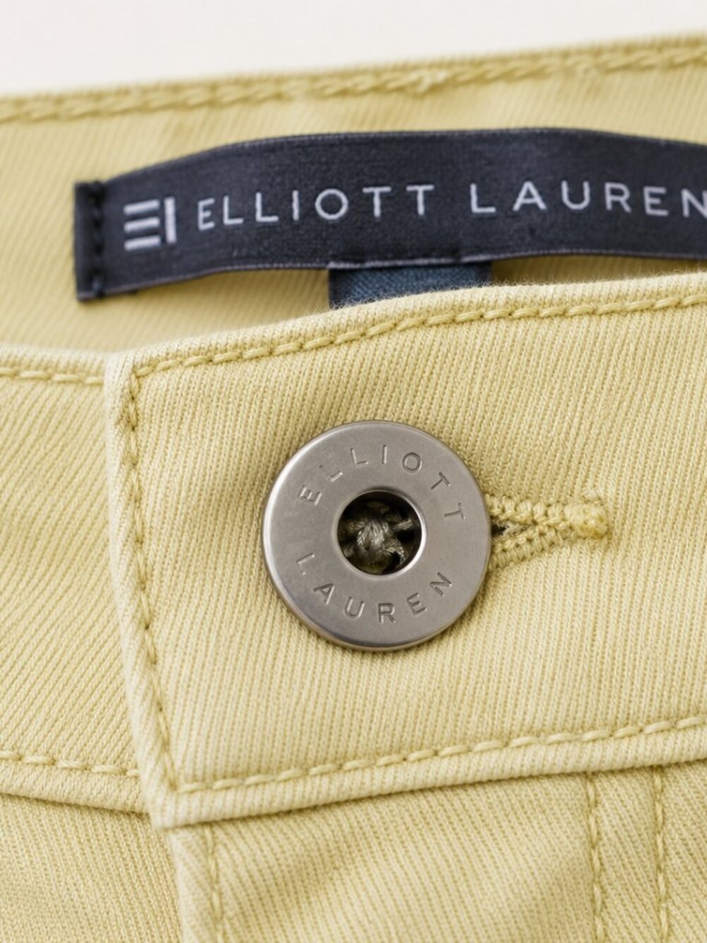 Chartreuse Stretch Bootcut Pants Size 2 Citron Green Resort Chic Elliott Lauren - Picture 6 of 6